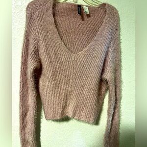 Divided Blush V-Neck Sweater